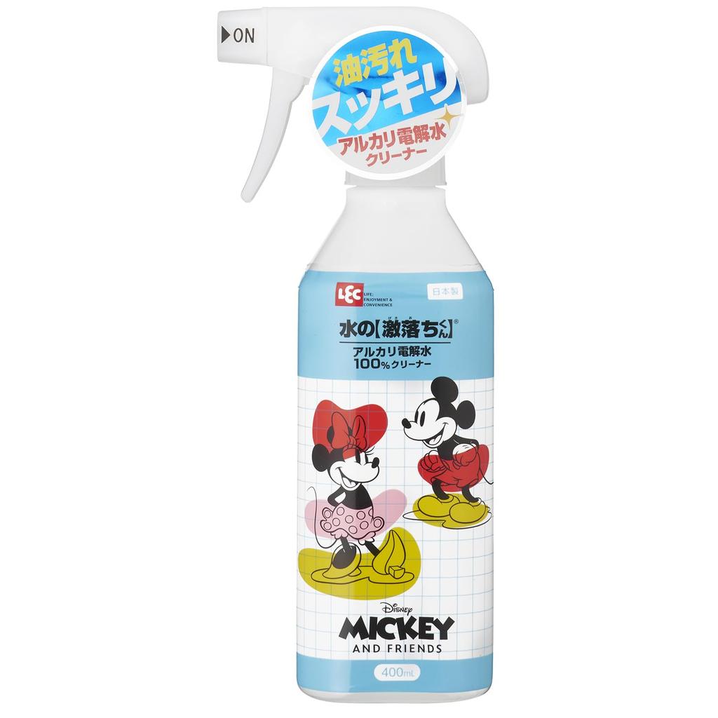 Mizu Geki Ochikun Disney Mickey Friends 400ml Electrolyzed Water Safe and Secure No Need To Wipe Twice & (Alkaline Cleaner)