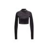 Originals Velvet Crop Top With Logo Women Tops Black IT9660