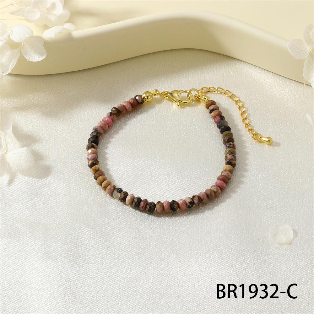 Simple Natural Semi-Precious Stone Fine Flash Bracelet, Amethyst Agate Bracelet, Daily Commuter Bracelet.