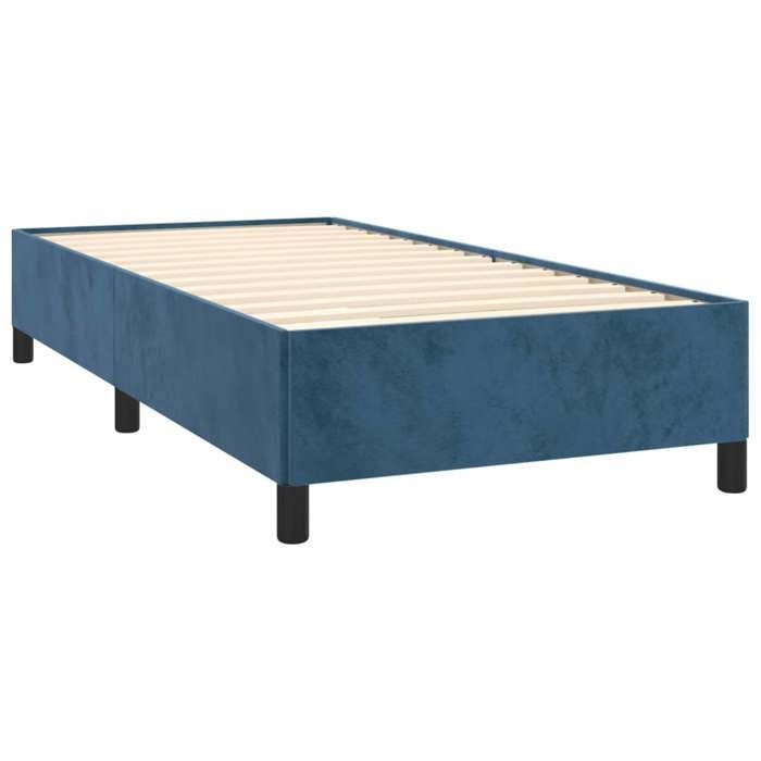 Maison Exclusive - Sommier à lattes de lit avec matelas Bleu foncé 90x200 cm