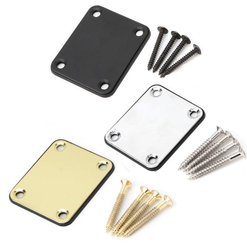 Steel Neck Connection Reinforcement Plate for Electric Guitar/Bass with Screws (ST/TELE)