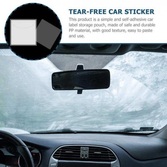 Car Certification Storage Pouch Vehicle Tag Pouch Windshield Tabs Holder