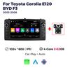 7" Android All In One Car Radio Multimedia Video Player GPS Navigation For Toyota Corolla E120 BYD F3 BT Carplay 2Din Head Unit