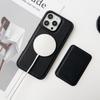 Apple 17 Магнитный кожаный держатель для карт из углеволокна Чехол-кошелек для iPhone 13 - Модный защитный чехол с крестообразным узором