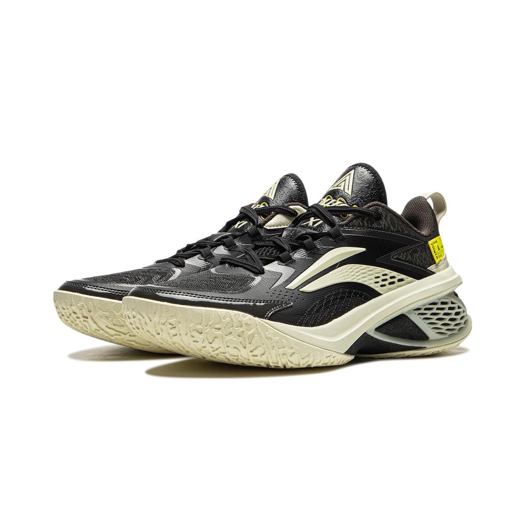 Li Ning Air Strike 11 Амортизация Нескользящие Легкие Низкие Баскетбольные Кроссовки Мужские Черно-Серые ABAU055-2
