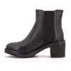 Women's Elastic Ankle Boots with Heels Mine Black Grained Leather LES TROPEZIENNES PAR M.BELARBI