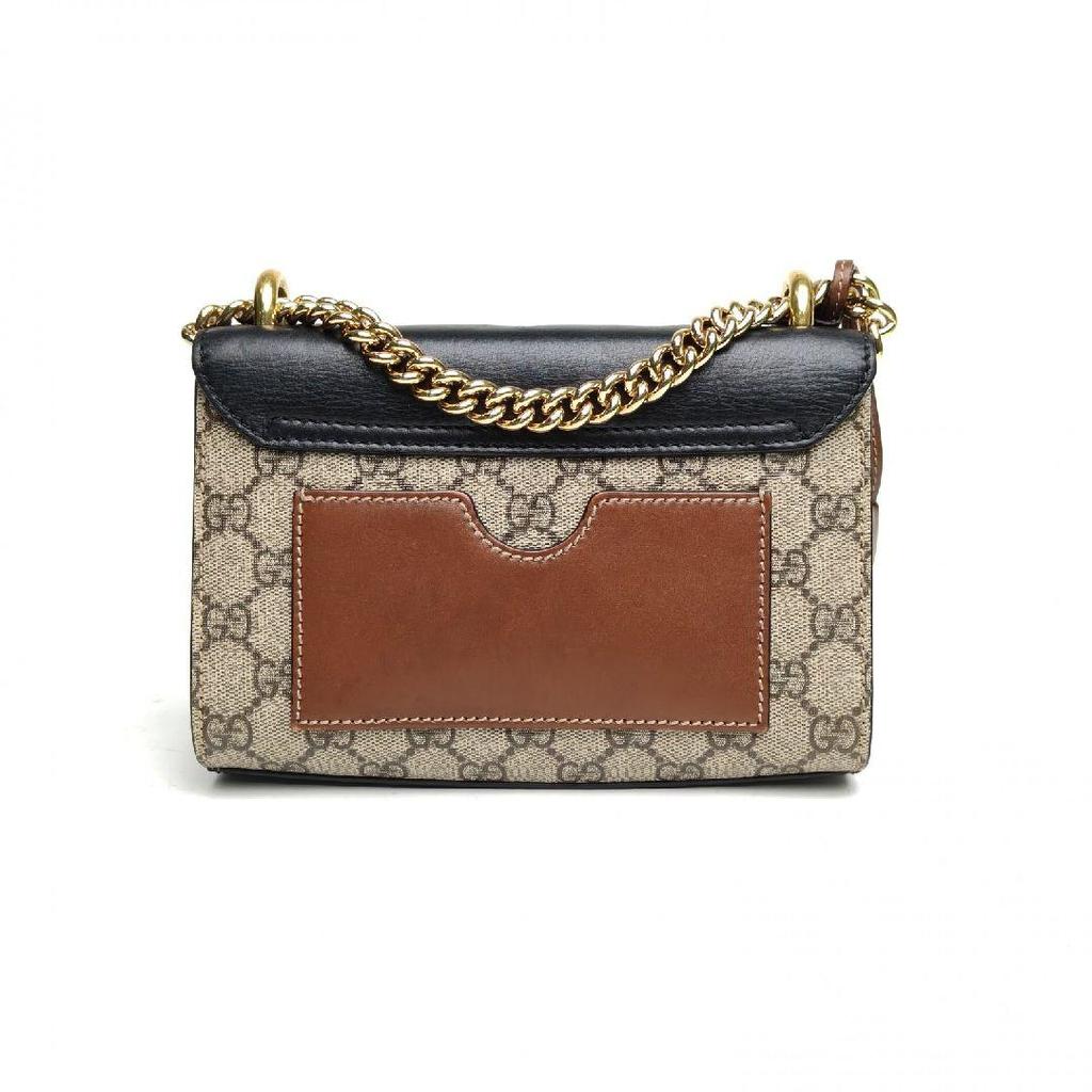 [Pre-Owned] Padlock Moonlight Treasure Box Series Metal Lock Logo Canvas And Leather Crossbody Bag Small - Very Good #1R1M9EU