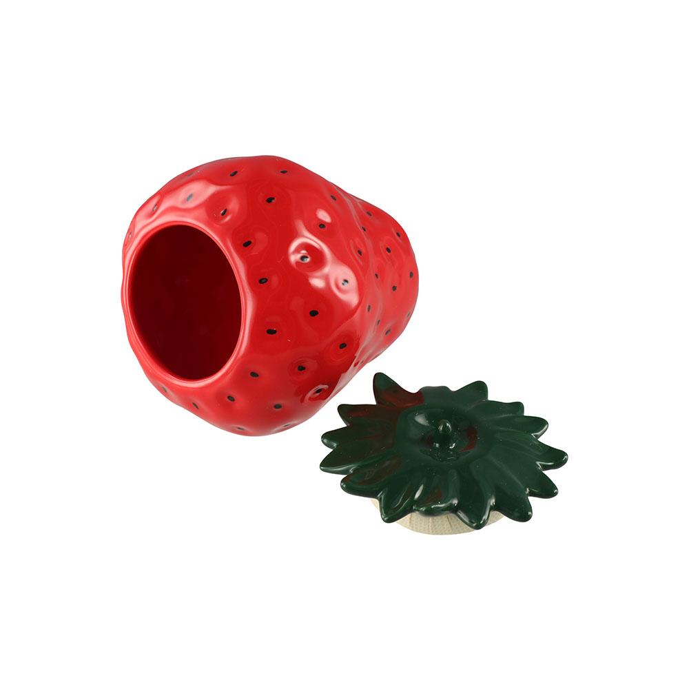 Strawberry Shaped Ceramic Tea Caddies Creative Coffee Container Tea Jar home Ornaments