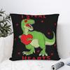 Valentine Day Dinosaur TRex I Steal Hearts Pillow Case Retro Trendy Pillow Cover Soft Pillowcases For Chair Sofa Home Decor