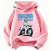 Dragon Ball Bulma Motorcycle Print Children's Hooded Sweatshirt for Mid-Tall Size (Winter-Spring, Comfortable and Warm Long-Slee