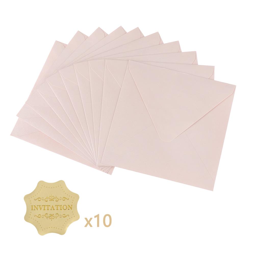 Gift Multicolor Pearlescent Greeting Card Encased Pearl Papers Envelope Bag Square Paper Envelopes