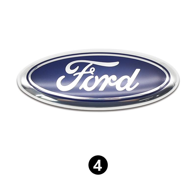 AJJ1 Ford Metal All Sizes Logo For Focus Mondeo Edge Ecosport Fiesta Fusion Rear Trunk Emblem Metal Cover Sticker Badge Classic Blue