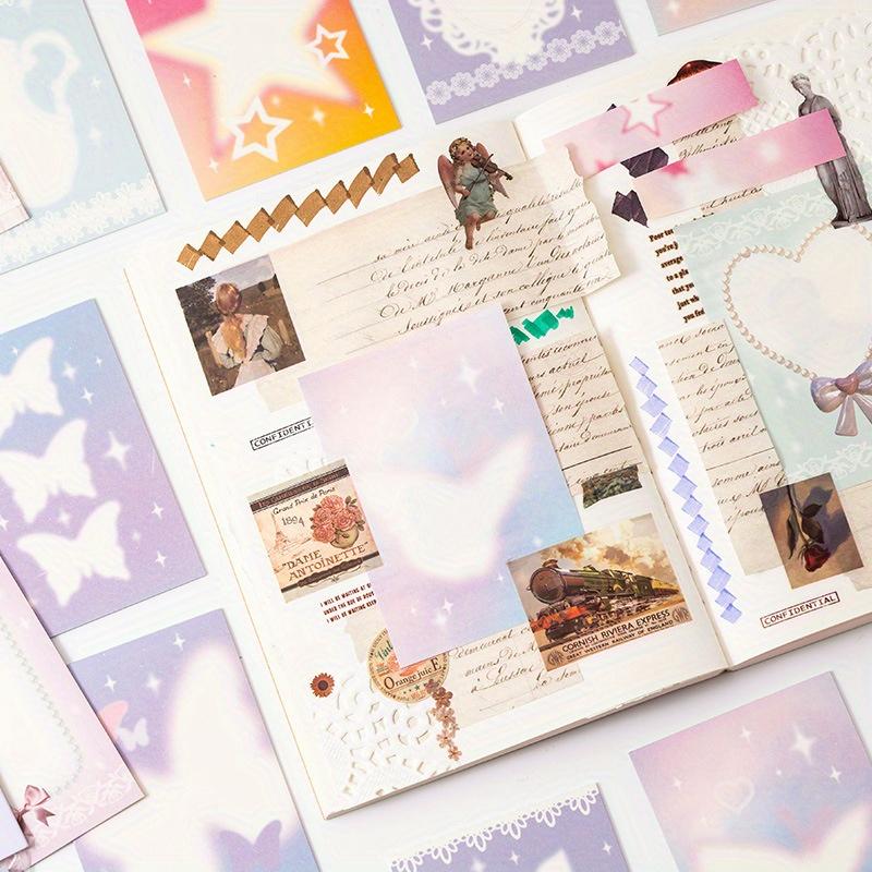 200Sheets/4Packs Star Butterfly Pattern Sticky Notes, Creative Multi-Purpose Square Notes, Easy to Apply and Write