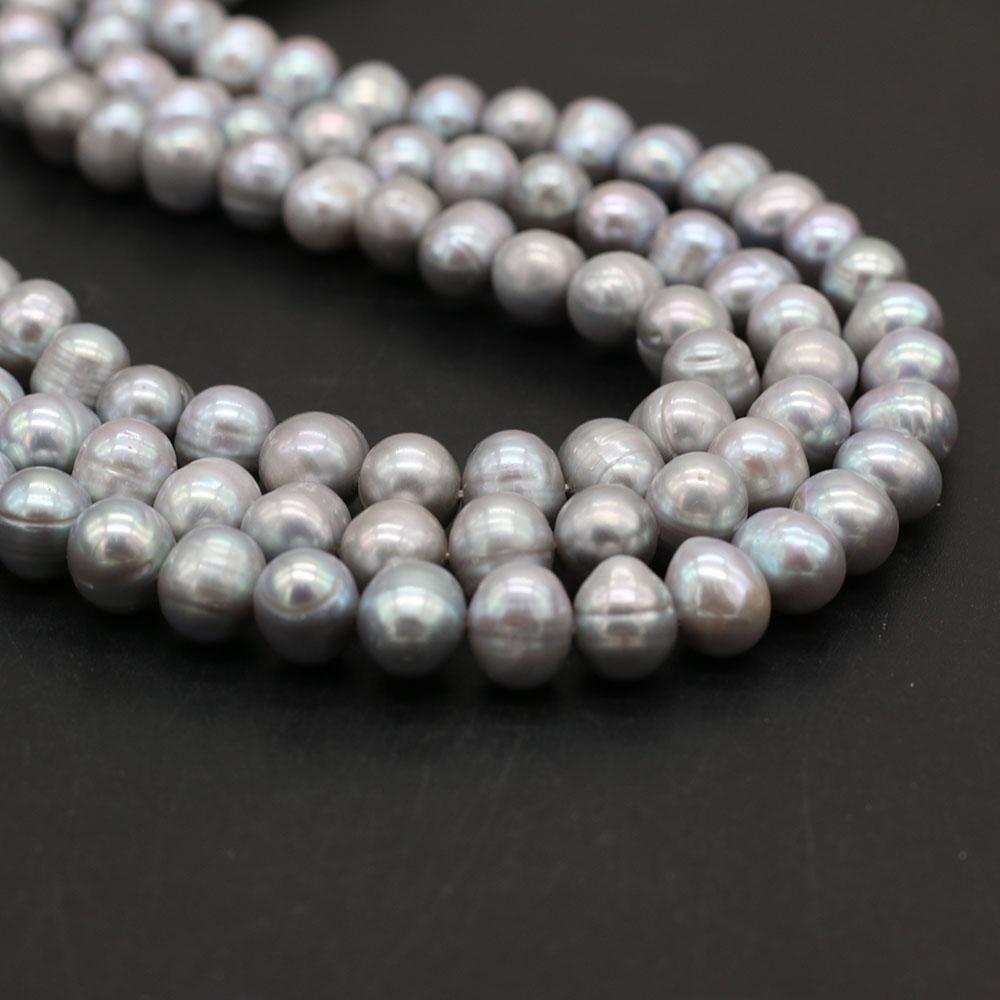 Серый жемчуг 10-11 мм бусины в форме риса для изготовления украшений своими руками браслет серьги ожерелье аксессуар