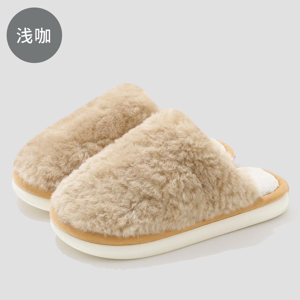 Autumn and Winter Cotton Slippers Couple Indoor Home Household Non-slip Thick Bottom Warm Soft Plush Cotton Mop