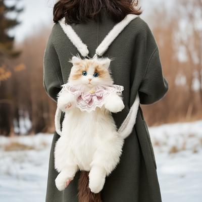 Уникальный рюкзак ручной работы в форме кошки-рэгдолла, плюшевый кот, реалистичные модные подарки для девочек и любителей кошек, рождественские подарки, подарки на День святого Валентина