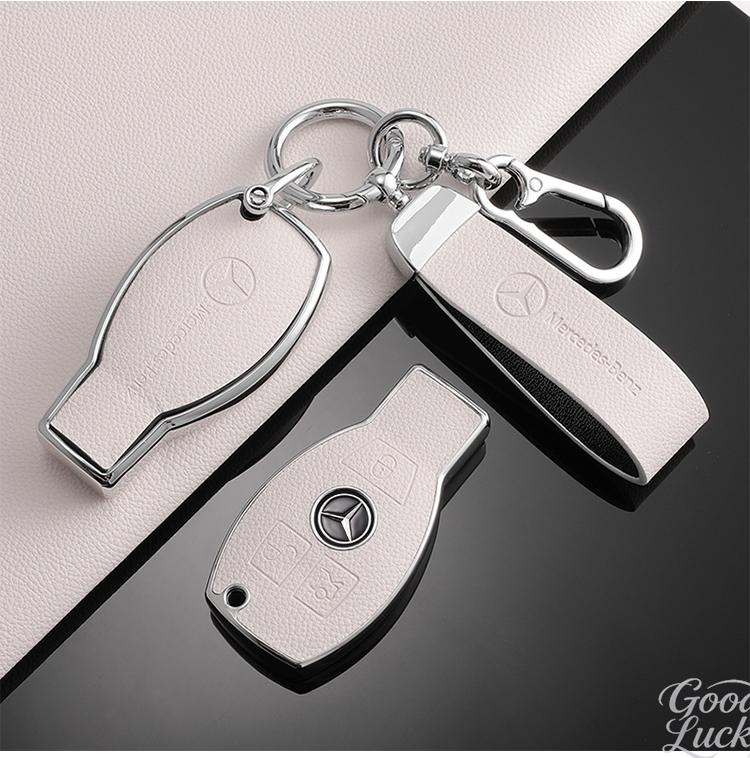 YDC4 Car Zinc Alloy Key Case Shell Buckle Car Key Cover For Mercedes Benz A C E S G Class GLC CLE CLA GLB GLS W177 Auto Accessory