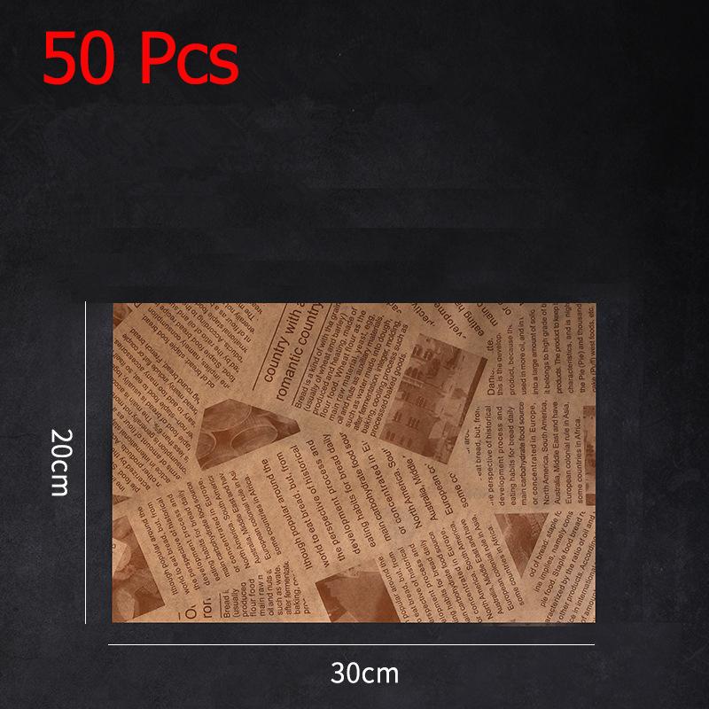 LMETJMA 50Pcs Premium Deli Paper Sandwich Wrapping Paper Greaseproof Non-stick Parchment Paper Baking Paper For Bread Pizza JT69