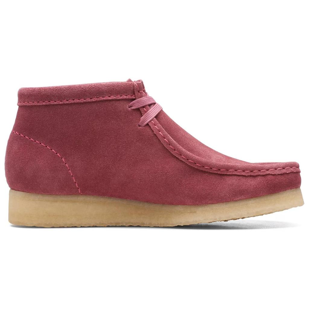 Clarks Wallabee Удобные Короткие Ботинки с Круглым Носком Женские Ботинки Розовые 26168667