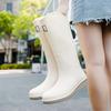 Fashion High-tube Rain Boots, Women's Adult Water Boots, High-tube Waterproof and Non-slip Outer Wear