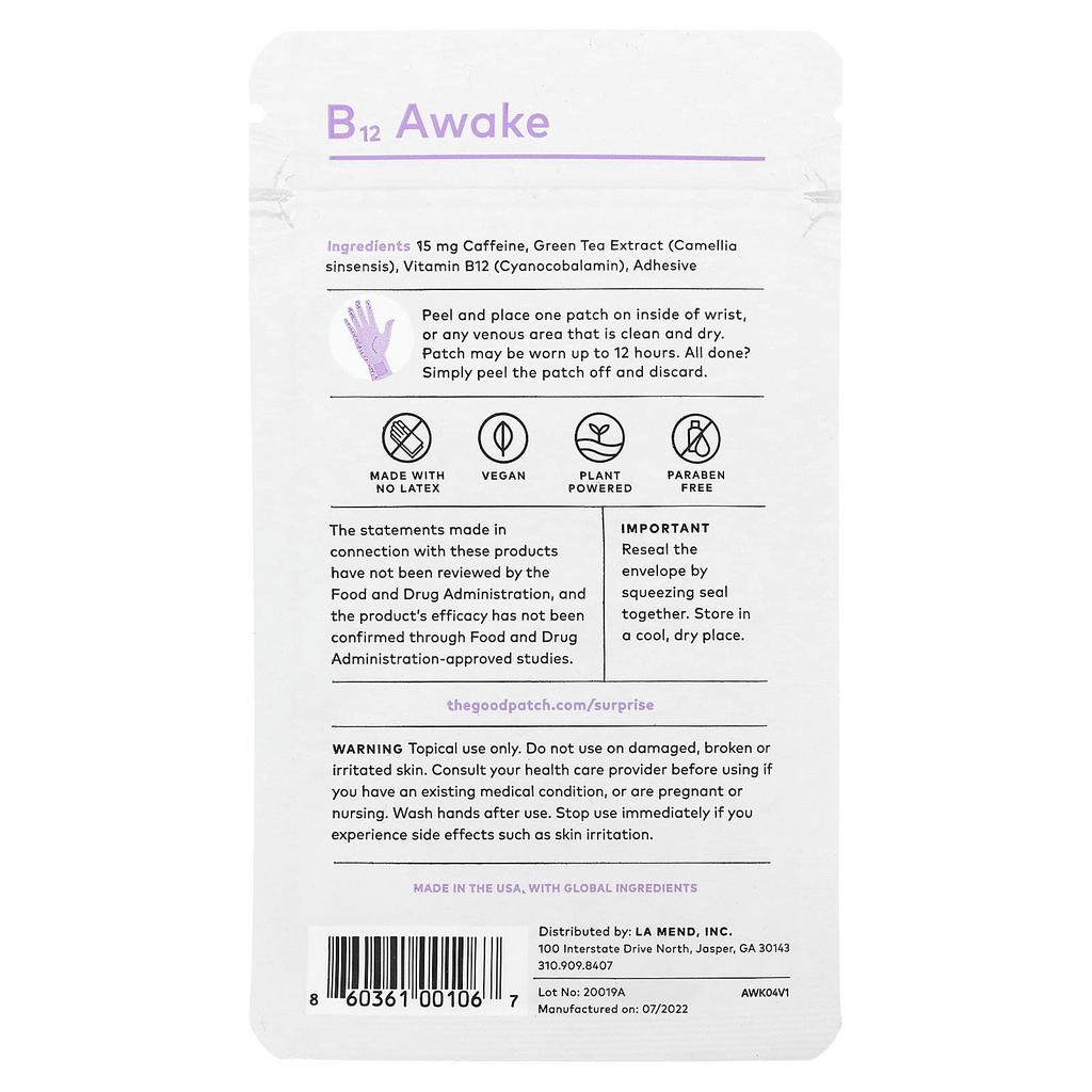 The Good Patch B12 Пробуждение, 4 пластыря