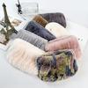 Bibs for Men and Women In Winter, Korean Version Thickened Neck Guard, Warmth, Handmade Otter Rabbit Fur Scarf, Hairband, Dual-purpose Neck Cover