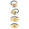 Holder Irregular Shape Metal Hair Cuff Golden Color Geometric Charms Ponytail Holder Silver Metal Elastic Scrunchies Women