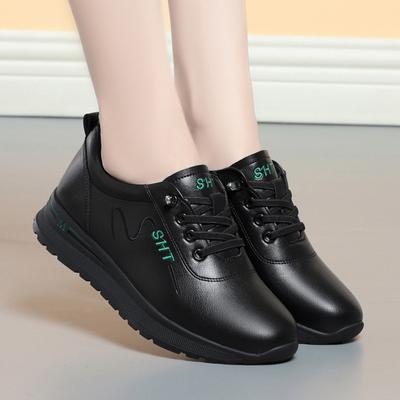 Новая Мода Спортивные Маленькие Белые Туфли Женские Повседневные Кожаные На Плоской Подошве Мягкие Весенние На Шнуровке Дизайнерские Кроссовки для Мамы