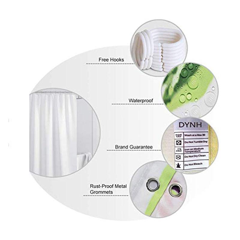 Shower Curtain 180 * 180Cm Retro Wooden Wall Printing, Waterproof, Mold Proof, And Non Perforated Bathroom Shower Curtain