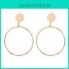Модные серьги-кольца из сплава для женщин, трендовые геометрические эффектные украшения
