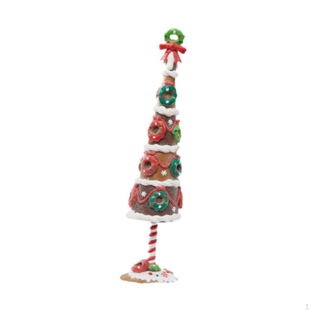 Christmas Donut Tree Statue Ornament Scene Display Prop Figurine Sculpture for Decoration Bedroom