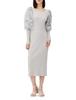Jill by Jill Stuart Sheer Gathered Sleeve Knit Dress, Web-Exclusive Color: Beige