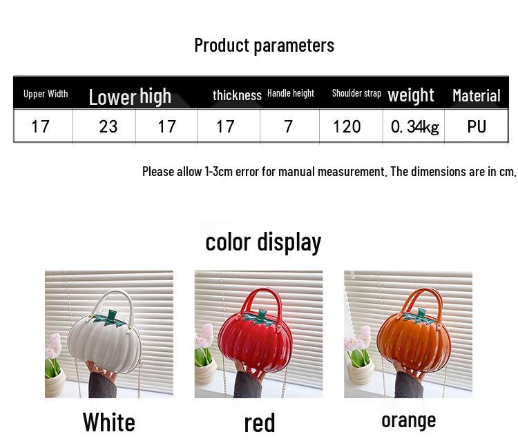 2024 Autumn Women's Pumpkin-Shaped Handbag - Fashionable & Fresh PU Crossbody Bag
