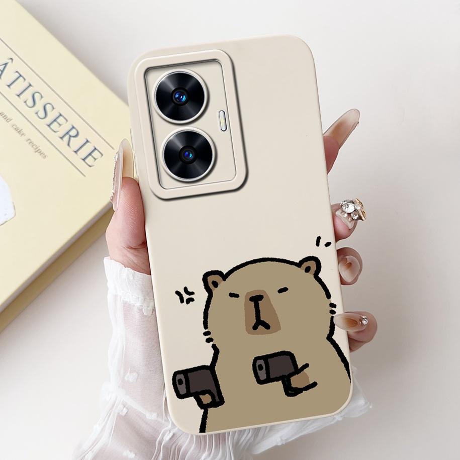 For Realme C55 Case RMX3710 Cover Lovely Avocado Silicon Camera Lens Protective Phone Cover For Realme C55 C 55 RealmeC55 Bumper