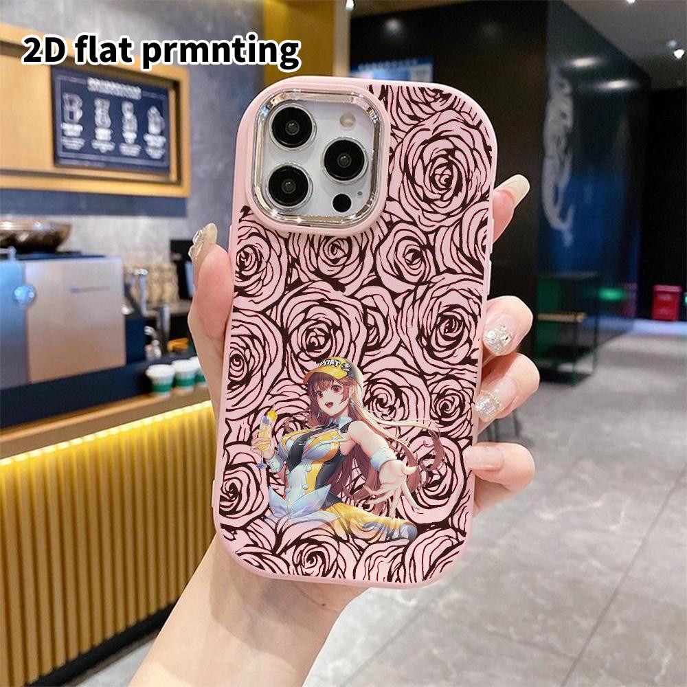Чехол для телефона: 2D плоский дизайн, подходящий для защитного чехла iPhone 18 17 16 15 14 13 Pro, стиль для пары, энергичная милая девушка, подарок на Рождество и Хэллоуин