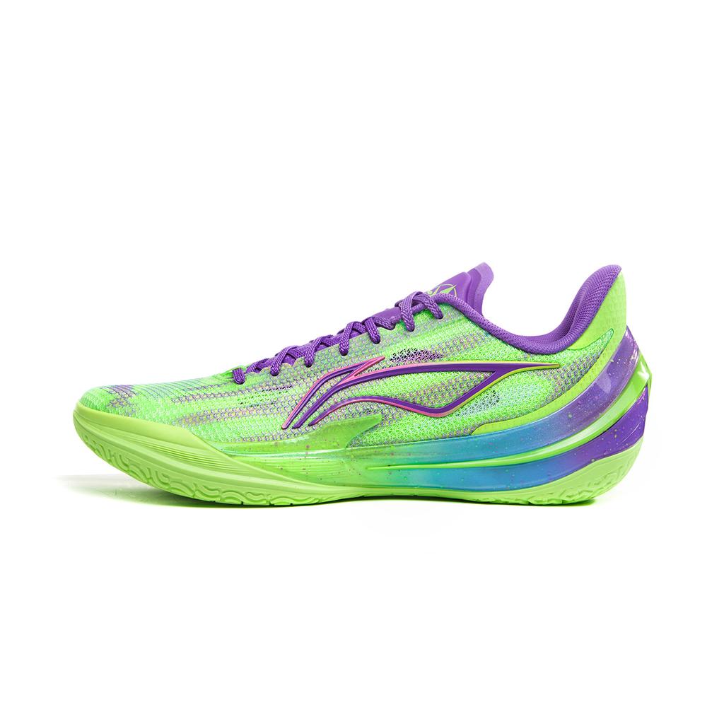 Баскетбольные кроссовки Li Ning Blade 5 V2 Мужские Низкие Неоново-зеленый Фиолетовый ABAV059-12