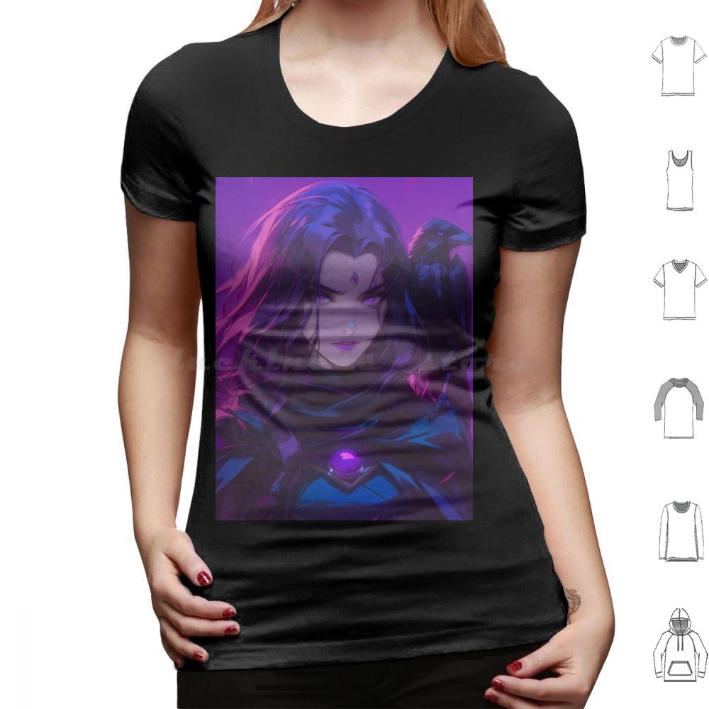 Raven3 T Shirt Men Women Kids 6xl Raven Infinite Aspire Go Titans Aesthetic Synthwave Raven Goth Cartoon Superhero Teen Tt
