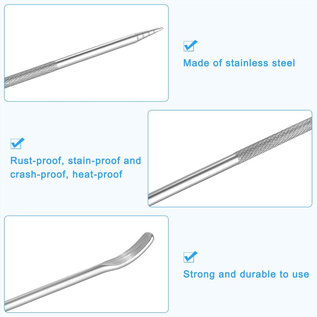 Uxcell Ручки для латте-арта из нержавеющей стали, Набор из 4 штук, 135 мм/5,31 дюйма, Инструменты для украшения латте и эспрессо