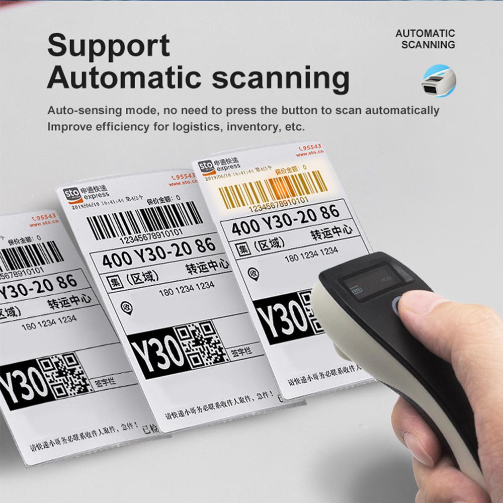 2D сканер штрих-кода Bluetooth 2.4G беспроводной QR-код мини ручной портативный карманный считыватель iOS Android ПК для мобильных платежей