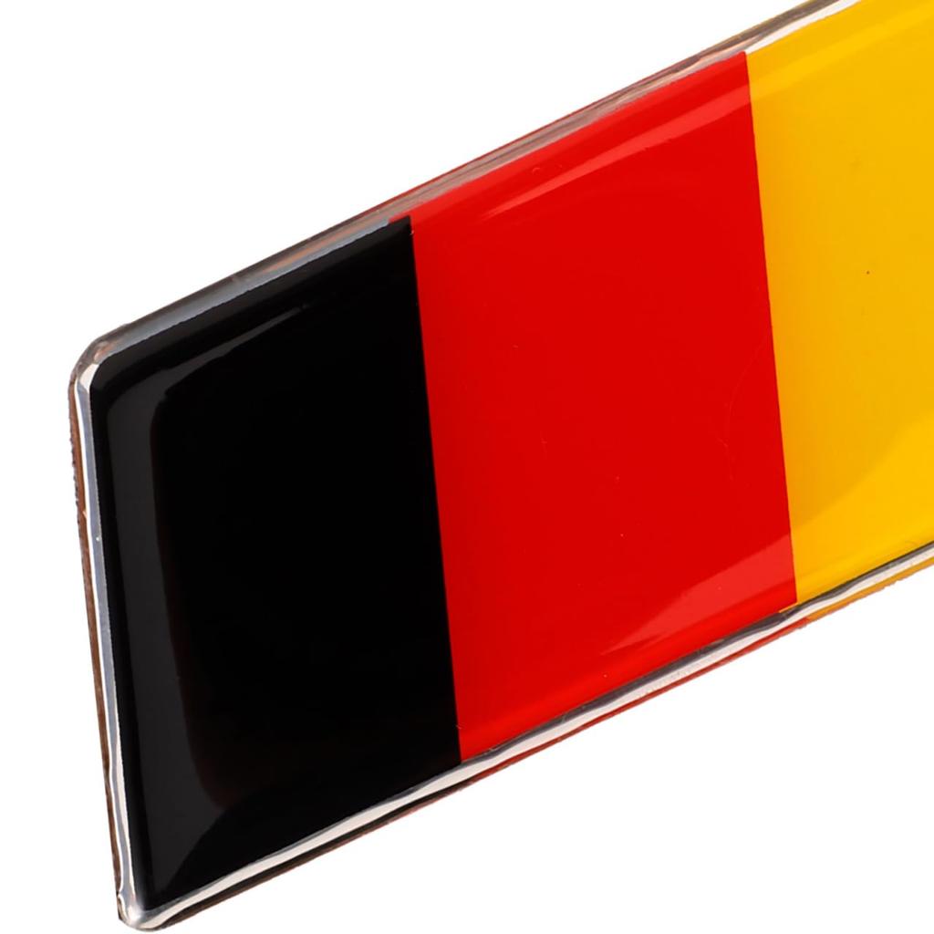Mipcase Germany Flag Car Sticker, Metal National Flag Car Decal, Germany Flag Car Vehicle Window Sticker for Party Decoration