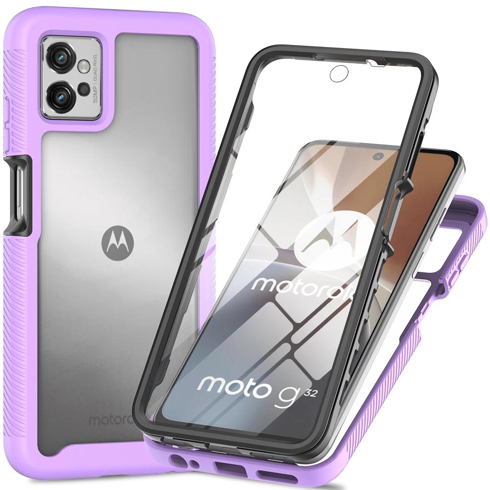 Ударопрочный чехол-броня с защитной пленкой из ПЭТ для Motorola Moto G32 G42 G52 G82 5G E13 G13 G23 G53 G14 G54 G84 Задняя крышка
