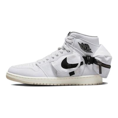 Air 1 Retro High Utility Белые Черные мужские кроссовки Sail DO8727-100