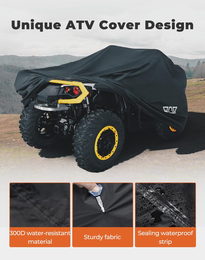 KEMIMOTO ATV 90x43x46 Inch Cover Four Wheeler Waterproof Cover Compatible with Polaris Sportsman 450 570 for Can-Am for Kawasaki
