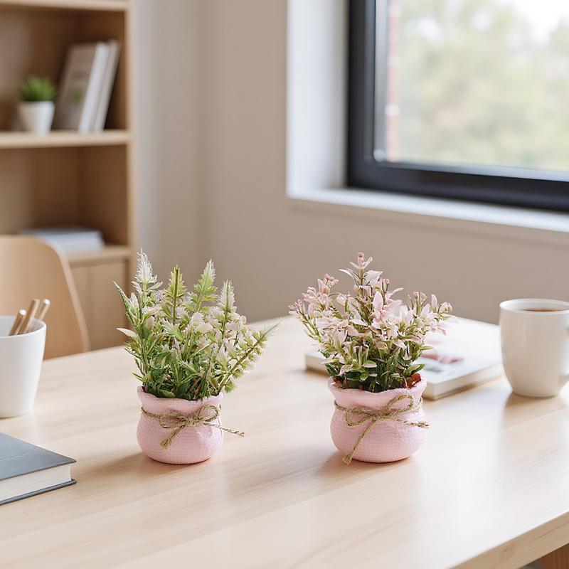 1/4 шт. Имитация горшечных растений Милый дизайн фаленопсиса Офисный декор Розовая тема Подарок Мини-вечеринка 13 см