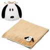 Плед Nishikawa Snoopy 100 x 70 с 3D-лицом, коричневый, FQ95507605 PN5652BD, Покрывало, см, Стирка, Аппликация,