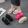 Thick Bottom Eva Women's Flip Flops 2025 Summer Beach Chunky Platform Sandals Women Lightweight Non Slip Clip Toe Wedge Slippers