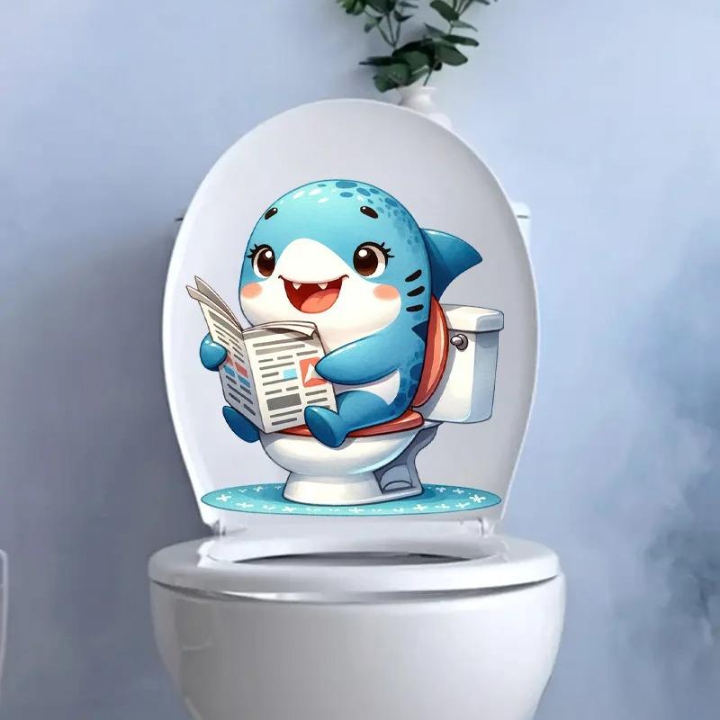 1 шт. Забавные наклейки на сиденье унитаза из ПВХ с животными Обезьяна Зебра Жираф Декали Водонепроницаемый Декор для стен ванной комнаты и двери Креативные съемные наклейки