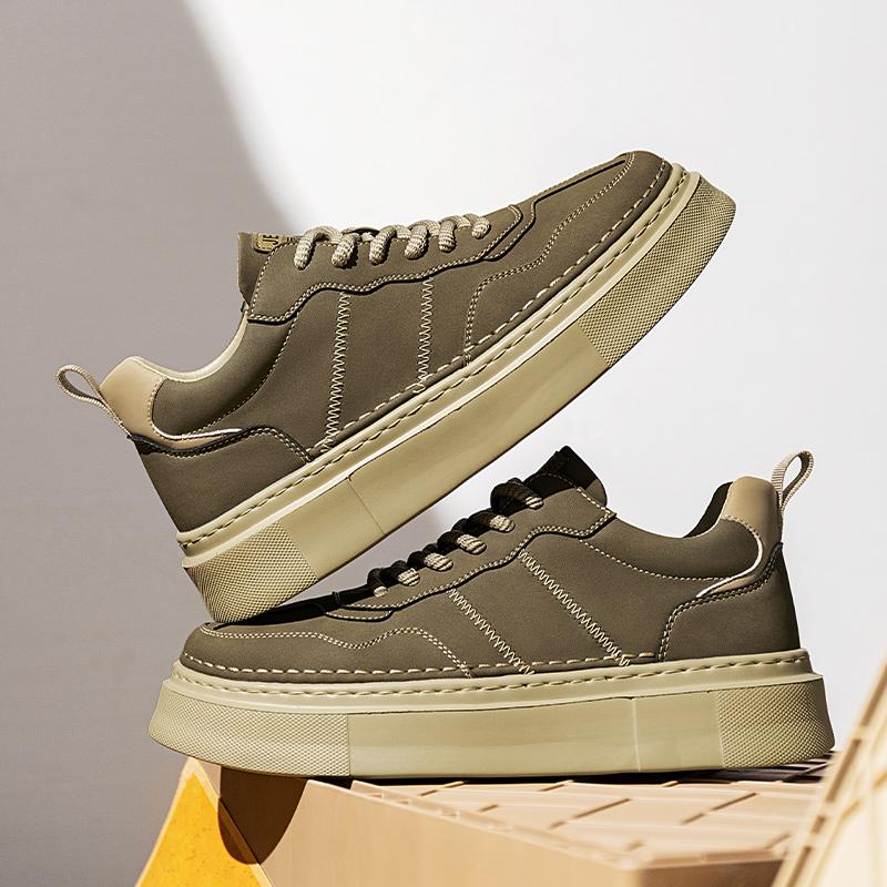 Fashion Fashion Men Vulcanize Shoe Casual Leather Casual Shoes Hot Sale Sneakers Tenis Masculino Comfort Lace-up Man Skateboard Footwear