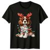 Christmas Cavalier King Charles Dog Reindeer Antlers Lights Unisex Unisex Graphic