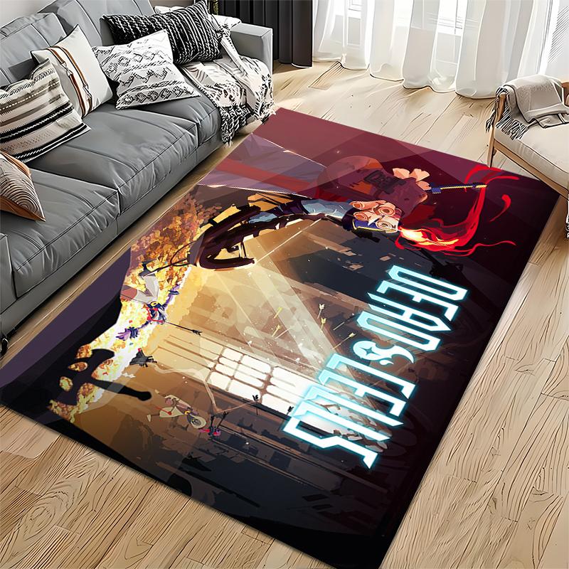 Dead Cells Game Art Inspired Carpet Non-slip rug suitable for living room and bedroom sofas.